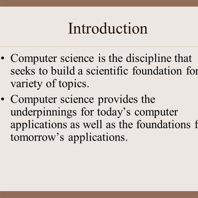 Introduction to Computer Science